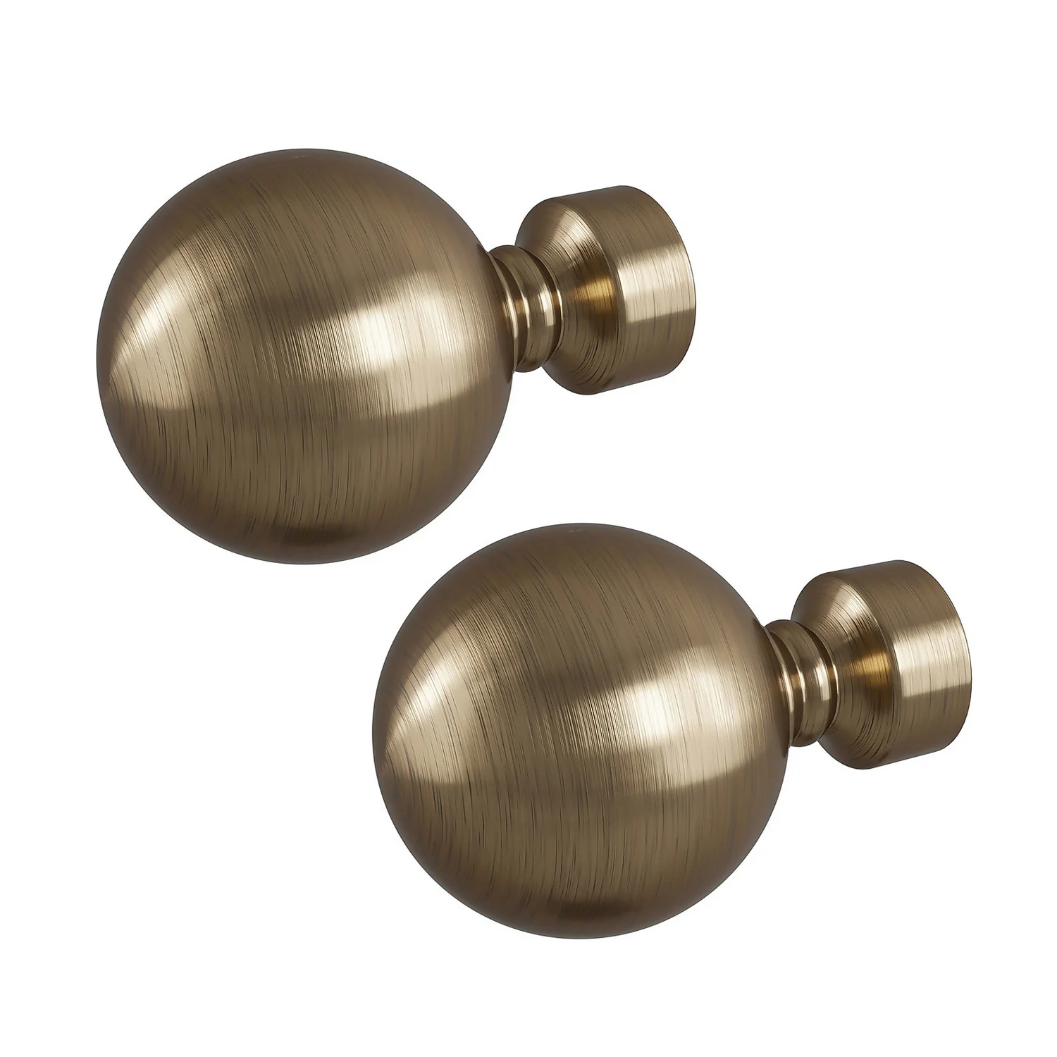 Rothley Baroque 25mm Solid Orb Curtain Pole Finials (Pair) - Antique Brass 1 Rothley Baroque 25mm Solid Orb Curtain Pole Finials (Pair) - Antique Brass