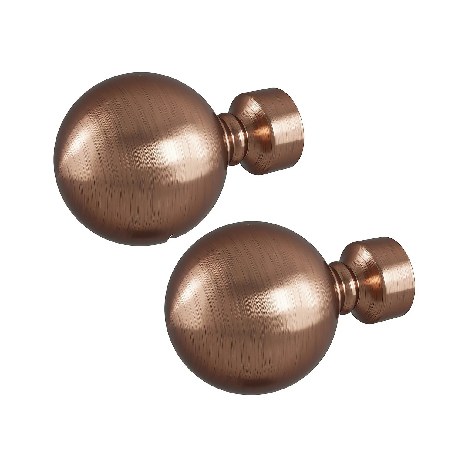 Rothley Baroque 25mm Solid Orb Curtain Pole Finials (Pair) - Antique Copper 1 Rothley Baroque 25mm Solid Orb Curtain Pole Finials (Pair) - Antique Copper