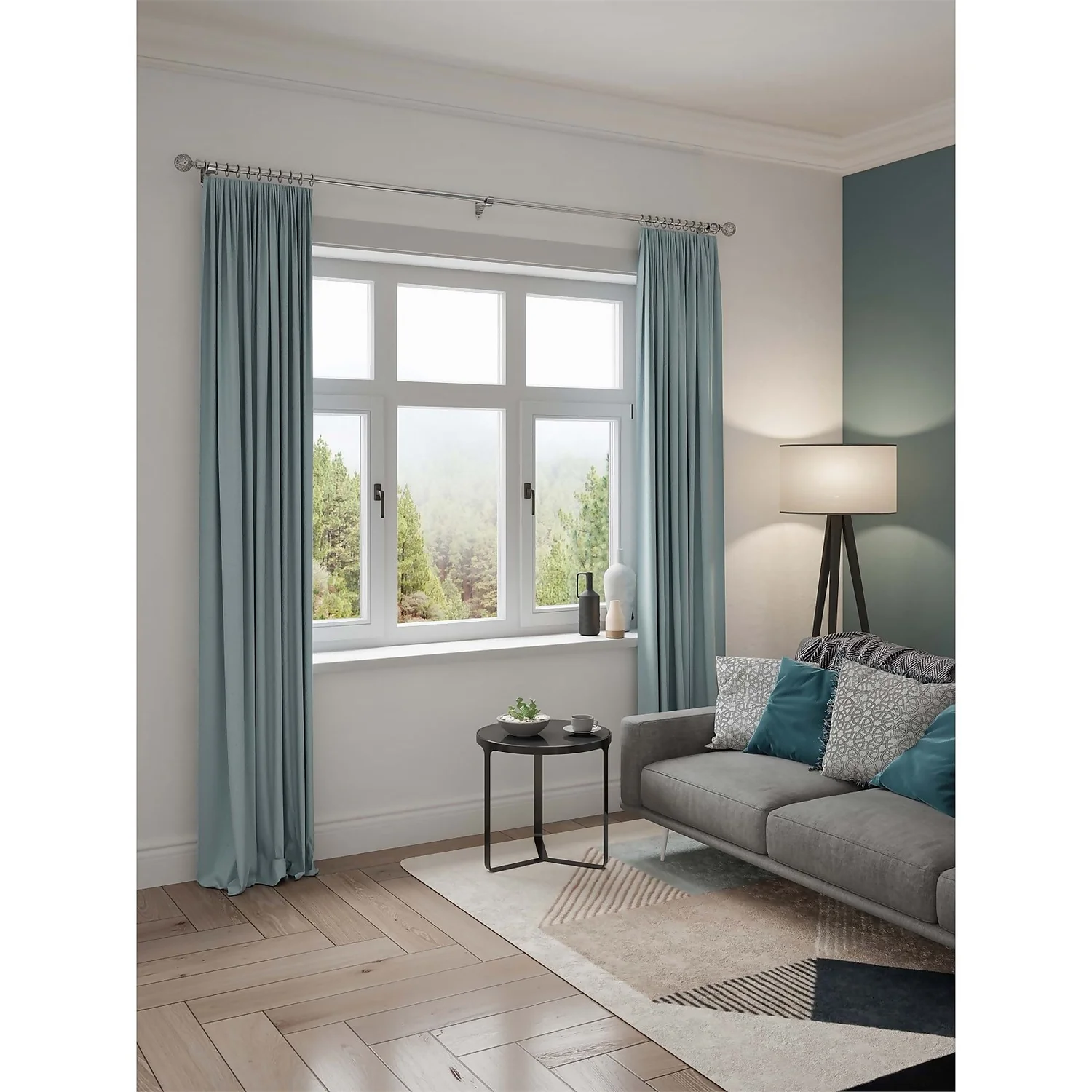 Rothley Baroque 25mm Cage Orb Curtain Pole Finials (Pair) - Brushed Silver 3 Rothley Baroque 25mm Cage Orb Curtain Pole Finials (Pair) - Brushed Silver - Image 3