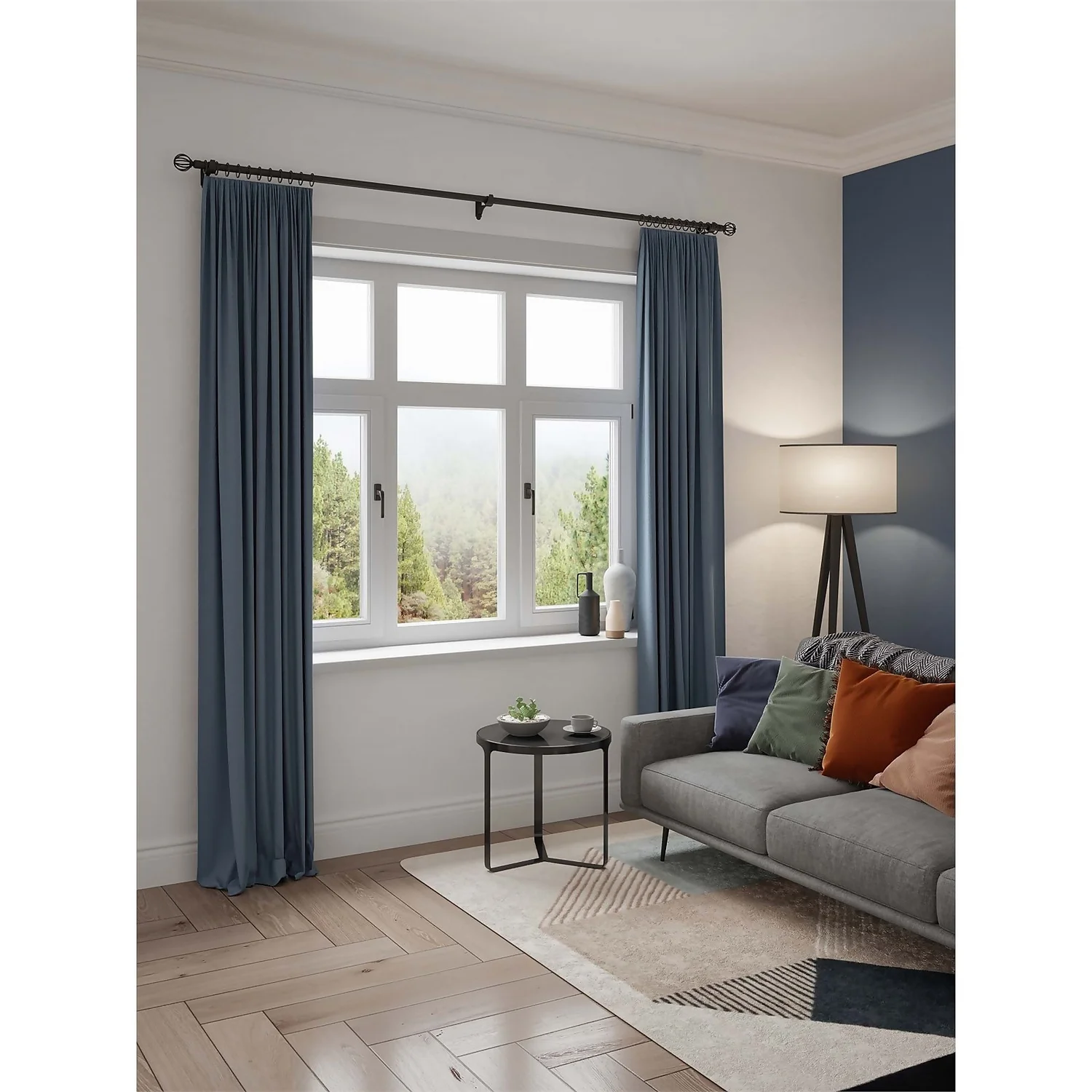 Rothley Baroque 25mm Cage Orb Curtain Pole Finials (Pair) - Matt Black 3 Rothley Baroque 25mm Cage Orb Curtain Pole Finials (Pair) - Matt Black - Image 3