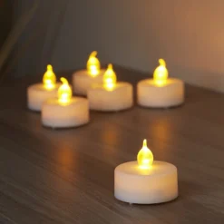 Pack Of 6 LED Tealight Candles - White 9 Pack Of 6 LED Tealight Candles - White -Curver Shop 13794262 2625009419584213