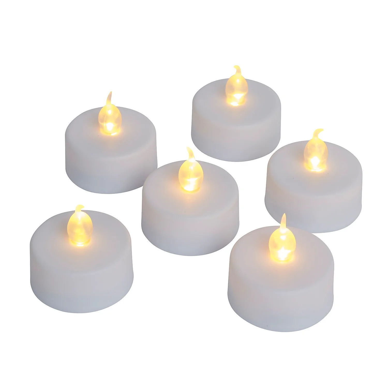 Pack Of 6 LED Tealight Candles - White 1 Pack Of 6 LED Tealight Candles - White