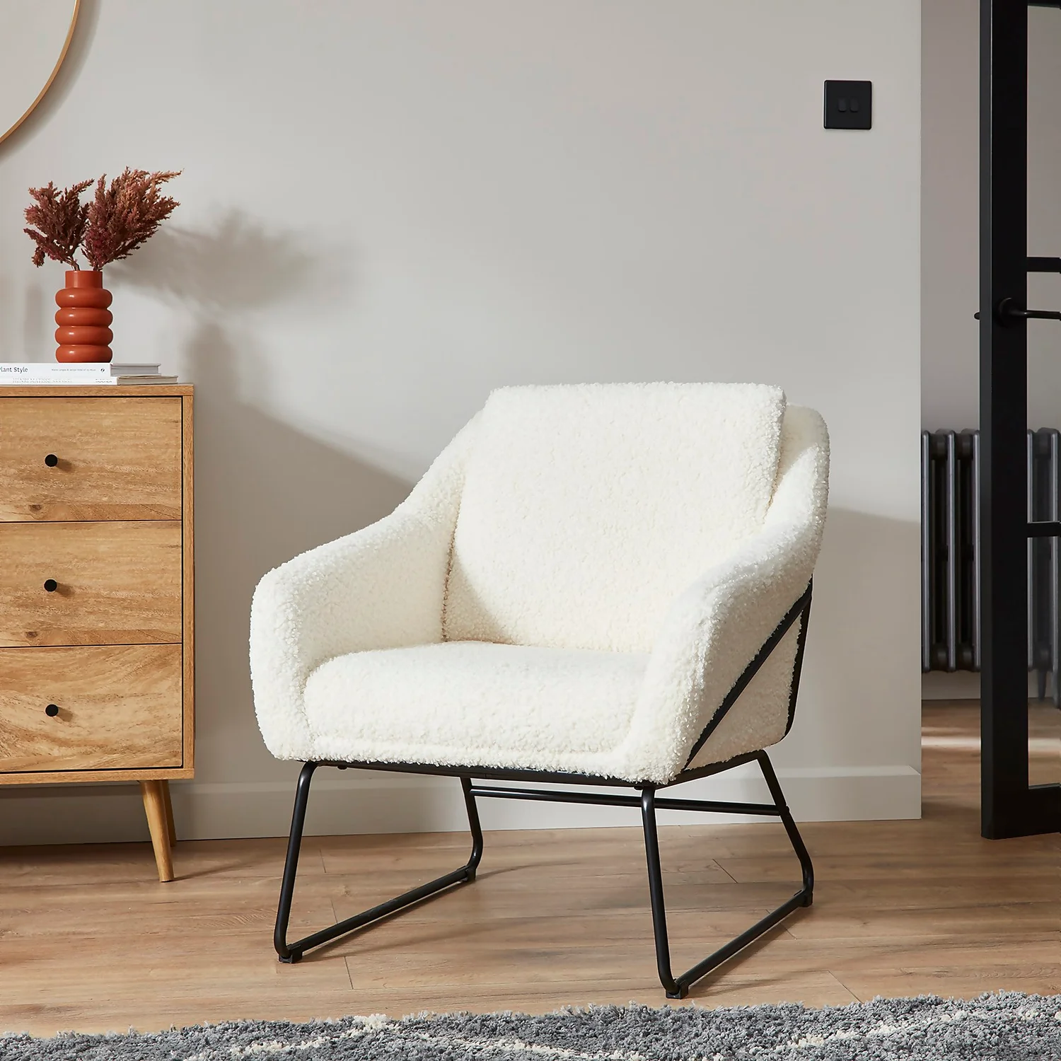 Evelyn Metal Frame Chair - Boucle 2 Evelyn Metal Frame Chair - Boucle - Image 2