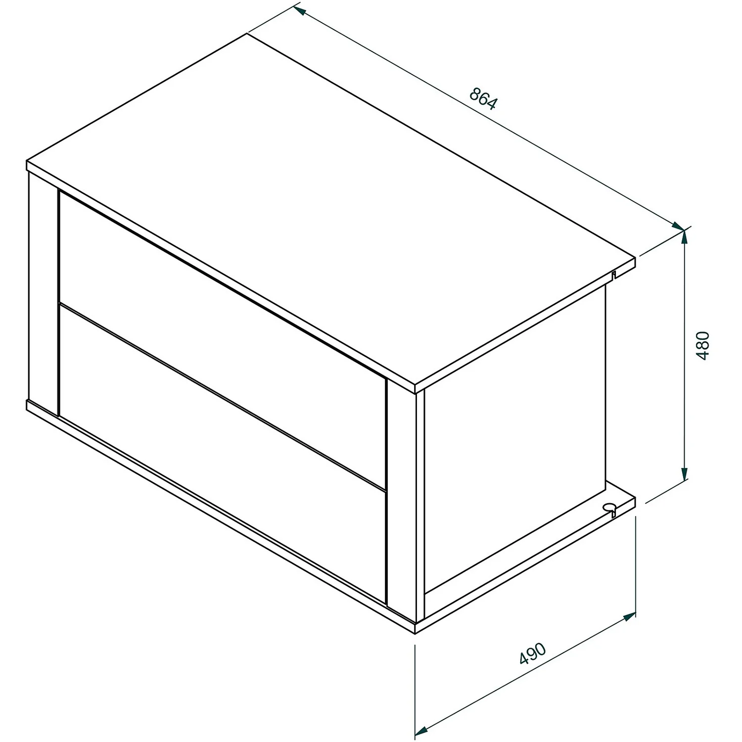 House Beautiful Internal Built-In Two Drawer Unit For Double Wardrobe - White 3 House Beautiful Internal Built-In Two Drawer Unit For Double Wardrobe - White - Image 3