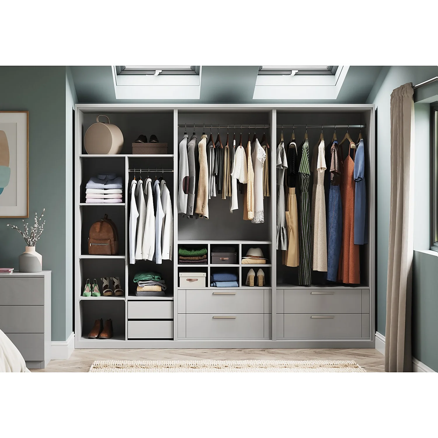 House Beautiful Single Wardrobe Internal Drawer - Grey 4 House Beautiful Single Wardrobe Internal Drawer - Grey - Image 4