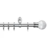 Extendable Curtain Pole With Stud Finial - Steel 25/28mm