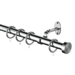 Extendable Curtain Pole With Crystal Finial - Steel -Curver Shop 13909293 2114987948506813