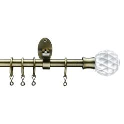 Extendable Curtain Pole With Stud Finial - Steel 16/19mm