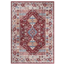 Madar Washable Rug - Red - 120x160cm