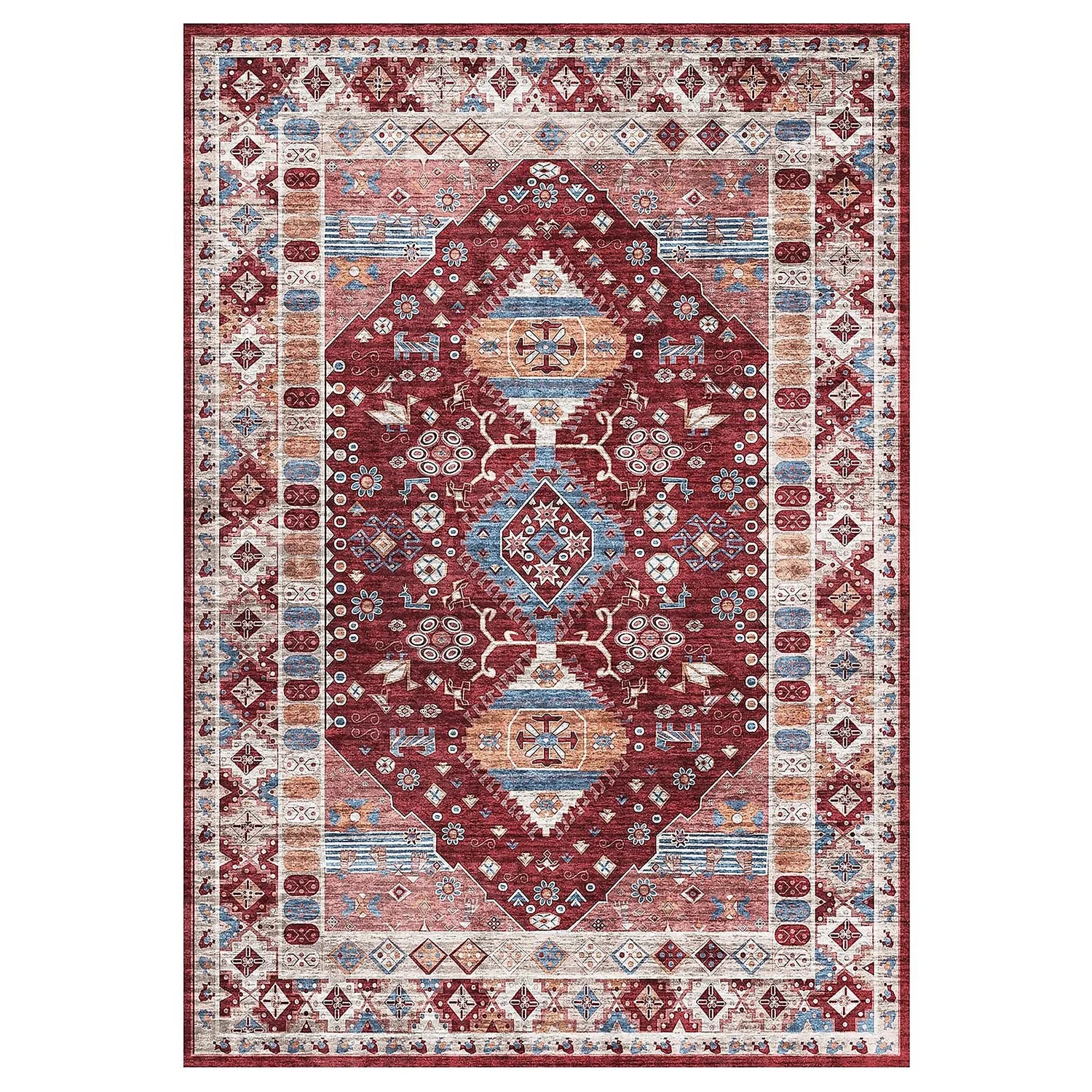 Madar Washable Rug - Red - 160x230cm 1 Madar Washable Rug - Red - 160x230cm