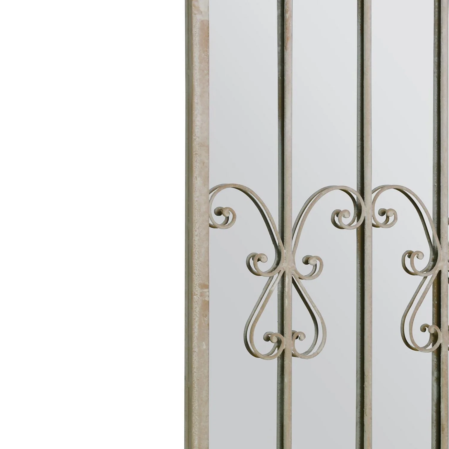 MirrorOutlet Somerley Gate Gothic Arch Stone Coloured Large Metal Garden Mirror - 140x65cm 4 MirrorOutlet Somerley Gate Gothic Arch Stone Coloured Large Metal Garden Mirror - 140x65cm - Image 4