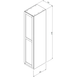 House Beautiful Realm Single Wardrobe, Oak Effect Carcass - Grey Shaker Door (W) 450mm X (H) 2196mm 9 House Beautiful Realm Single Wardrobe, Oak Effect Carcass - Grey Shaker Door (W) 450mm X (H) 2196mm -Curver Shop 13999705 1035005573521645