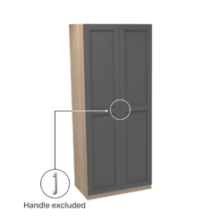 House Beautiful Realm Double Wardrobe, Oak Effect Carcass - Carbon Grey Shaker Doors (W) 900mm X (H) 2196mm 7 House Beautiful Realm Double Wardrobe, Oak Effect Carcass - Carbon Grey Shaker Doors (W) 900mm X (H) 2196mm -Curver Shop 13999714 9165014911617460