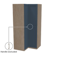 House Beautiful Realm Corner Wardrobe, Oak Effect Carcass - Navy Blue Shaker Doors (W) 1053mm X (H) 2196mm -Curver Shop 13999755 1445012795476770