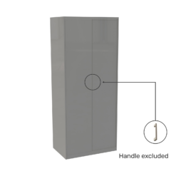 House Beautiful Honest Fitted Look Double Wardrobe, Oak Effect Carcass - Gloss Grey Slab Doors (W) 940mm X (H) 2226mm 6 House Beautiful Honest Fitted Look Double Wardrobe, Oak Effect Carcass - Gloss Grey Slab Doors (W) 940mm X (H) 2226mm -Curver Shop 13999781 1435005573586715
