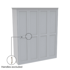 House Beautiful Realm Fitted Look Quad Wardrobe, Oak Effect Carcass - White Shaker Doors (W) 1901mm X (H) 2256mm 8 House Beautiful Realm Fitted Look Quad Wardrobe, Oak Effect Carcass - White Shaker Doors (W) 1901mm X (H) 2256mm -Curver Shop 13999790 4555005586317521