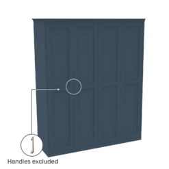 House Beautiful Realm Fitted Look Quad Wardrobe, Oak Effect Carcass - Navy Blue Shaker Doors (W) 1901mm X (H) 2256mm 10 House Beautiful Realm Fitted Look Quad Wardrobe, Oak Effect Carcass - Navy Blue Shaker Doors (W) 1901mm X (H) 2256mm -Curver Shop 13999793 1435005586249664
