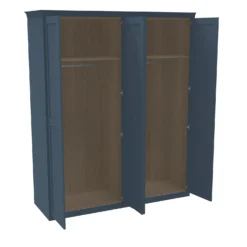 House Beautiful Realm Fitted Look Quad Wardrobe, Oak Effect Carcass - Navy Blue Shaker Doors (W) 1901mm X (H) 2256mm 9 House Beautiful Realm Fitted Look Quad Wardrobe, Oak Effect Carcass - Navy Blue Shaker Doors (W) 1901mm X (H) 2256mm -Curver Shop 13999793 5755007592826517