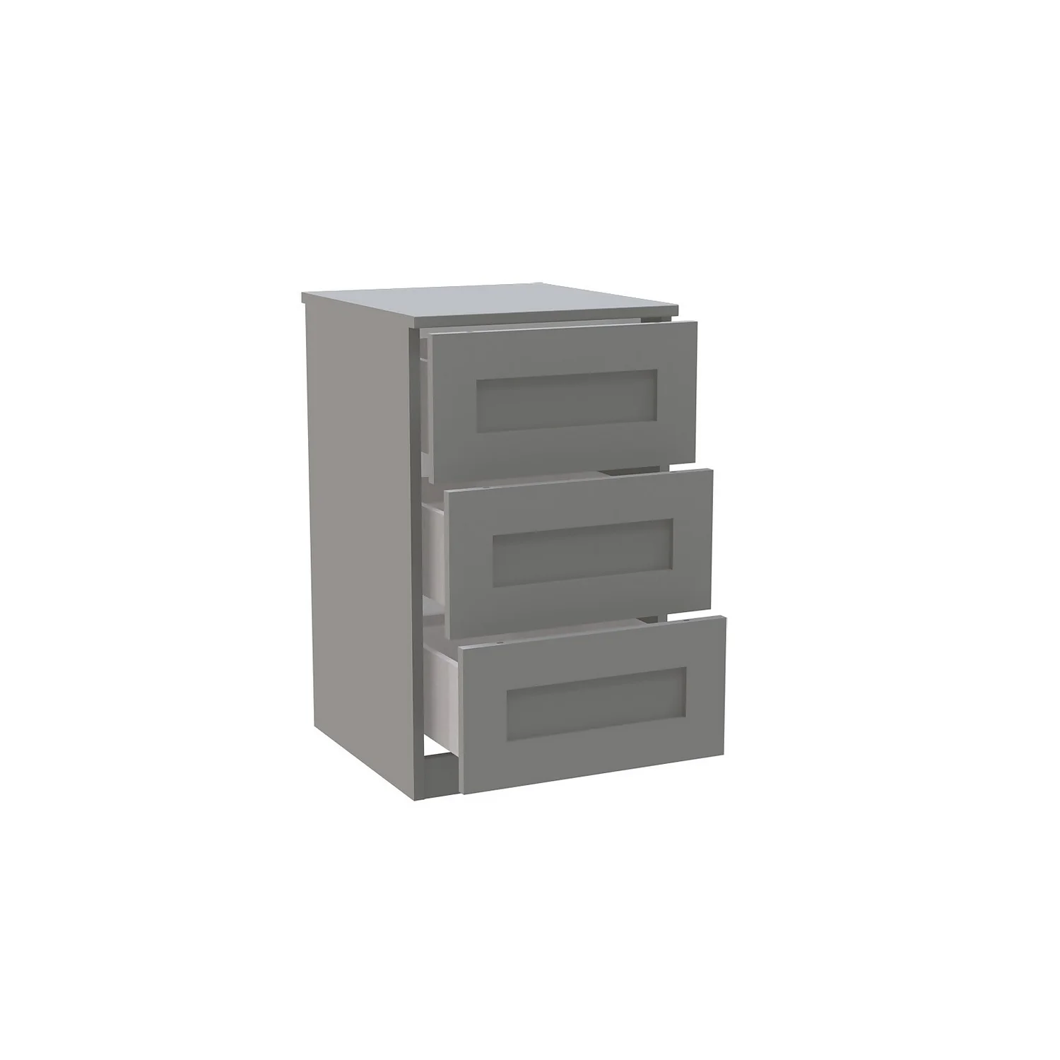 House Beautiful Realm Narrow Chest Of Drawers - Grey Shaker (W) 450mm X (H) 756mm 2 House Beautiful Realm Narrow Chest Of Drawers - Grey Shaker (W) 450mm X (H) 756mm - Image 2