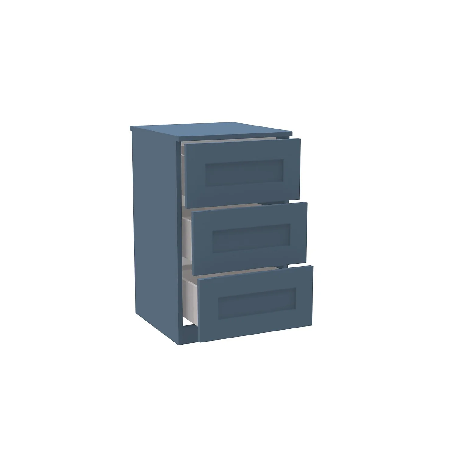 House Beautiful Realm Narrow Chest Of Drawers - Navy Blue Shaker (W) 450mm X (H) 756mm 2 House Beautiful Realm Narrow Chest Of Drawers - Navy Blue Shaker (W) 450mm X (H) 756mm - Image 2