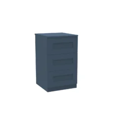 House Beautiful Realm Narrow Chest Of Drawers - Navy Blue Shaker (W) 450mm X (H) 756mm