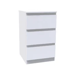 House Beautiful Escape Narrow Chest Of Drawers - Gloss White Handleless (W) 450mm X (H) 756mm