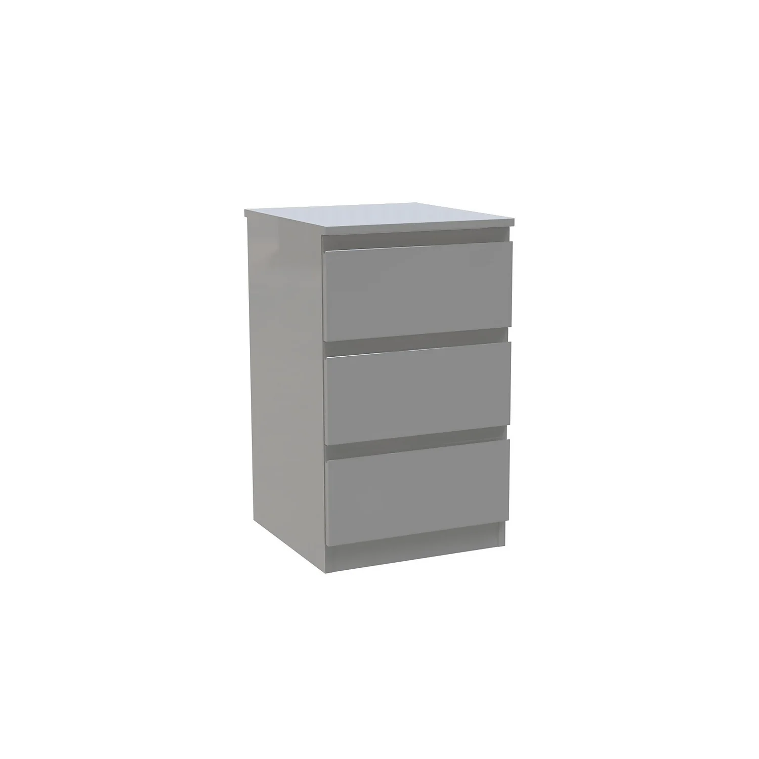 House Beautiful Escape Narrow Chest Of Drawers - Gloss Grey Handleless (W) 450mm X (H) 756mm 1 House Beautiful Escape Narrow Chest Of Drawers - Gloss Grey Handleless (W) 450mm X (H) 756mm