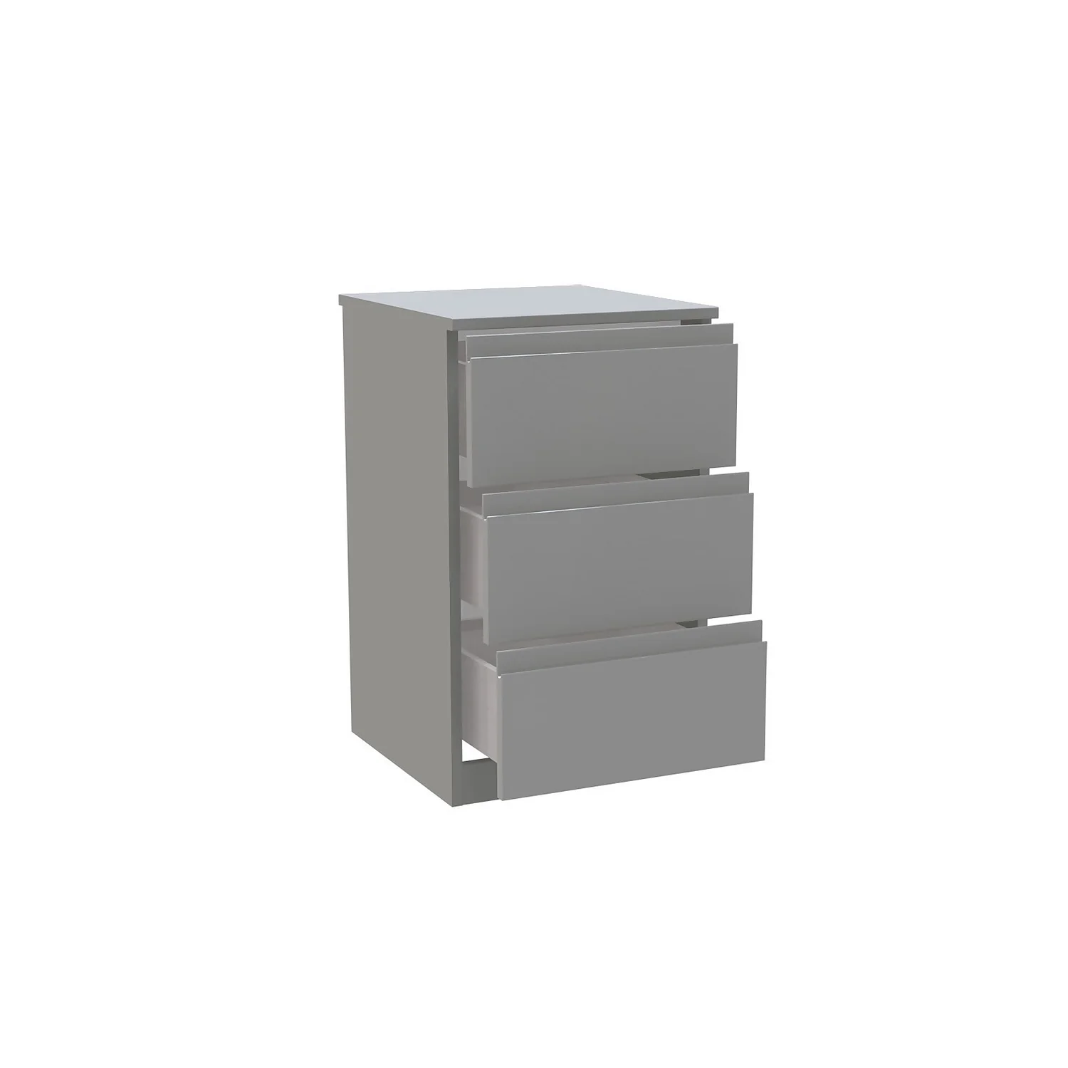 House Beautiful Escape Narrow Chest Of Drawers - Gloss Grey Handleless (W) 450mm X (H) 756mm 2 House Beautiful Escape Narrow Chest Of Drawers - Gloss Grey Handleless (W) 450mm X (H) 756mm - Image 2