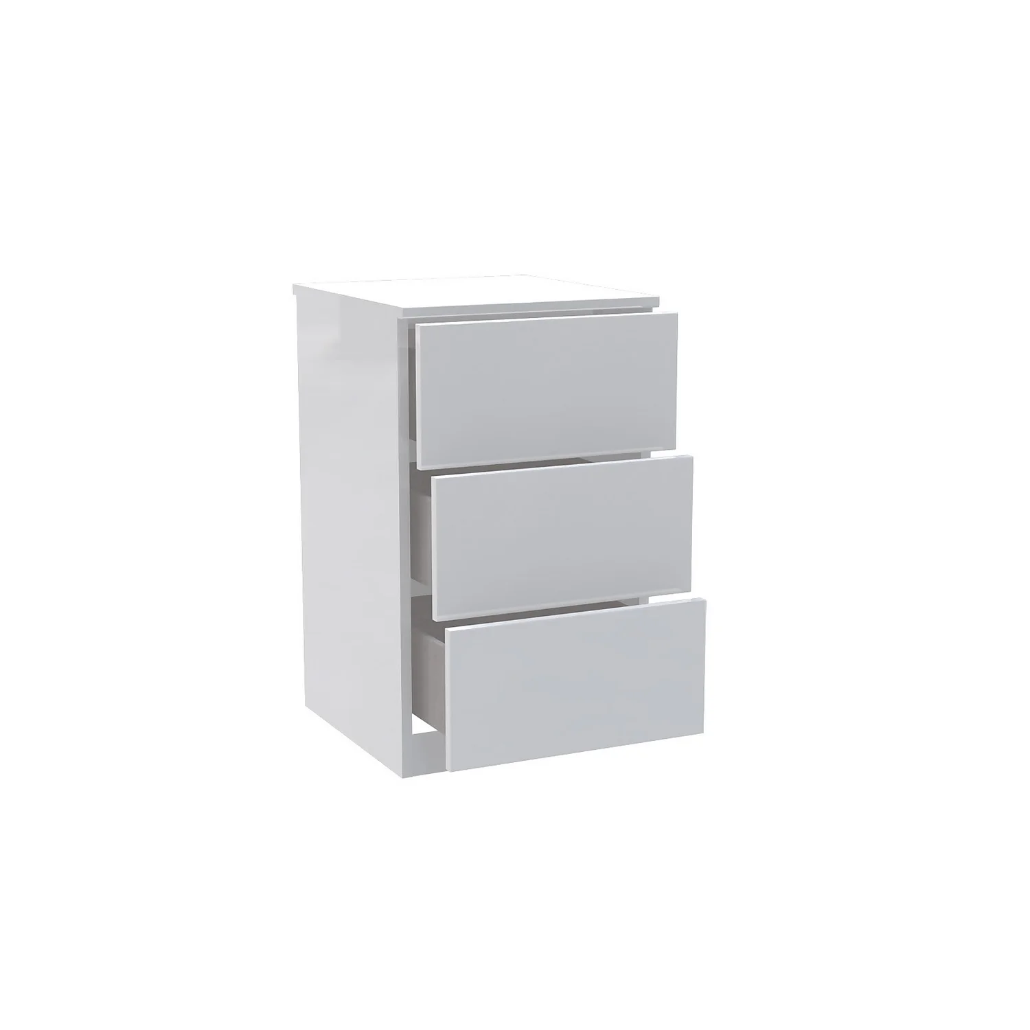 House Beautiful Honest Narrow Chest Of Drawers - Gloss White Slab (W) 450mm X (H) 756mm 2 House Beautiful Honest Narrow Chest Of Drawers - Gloss White Slab (W) 450mm X (H) 756mm - Image 2