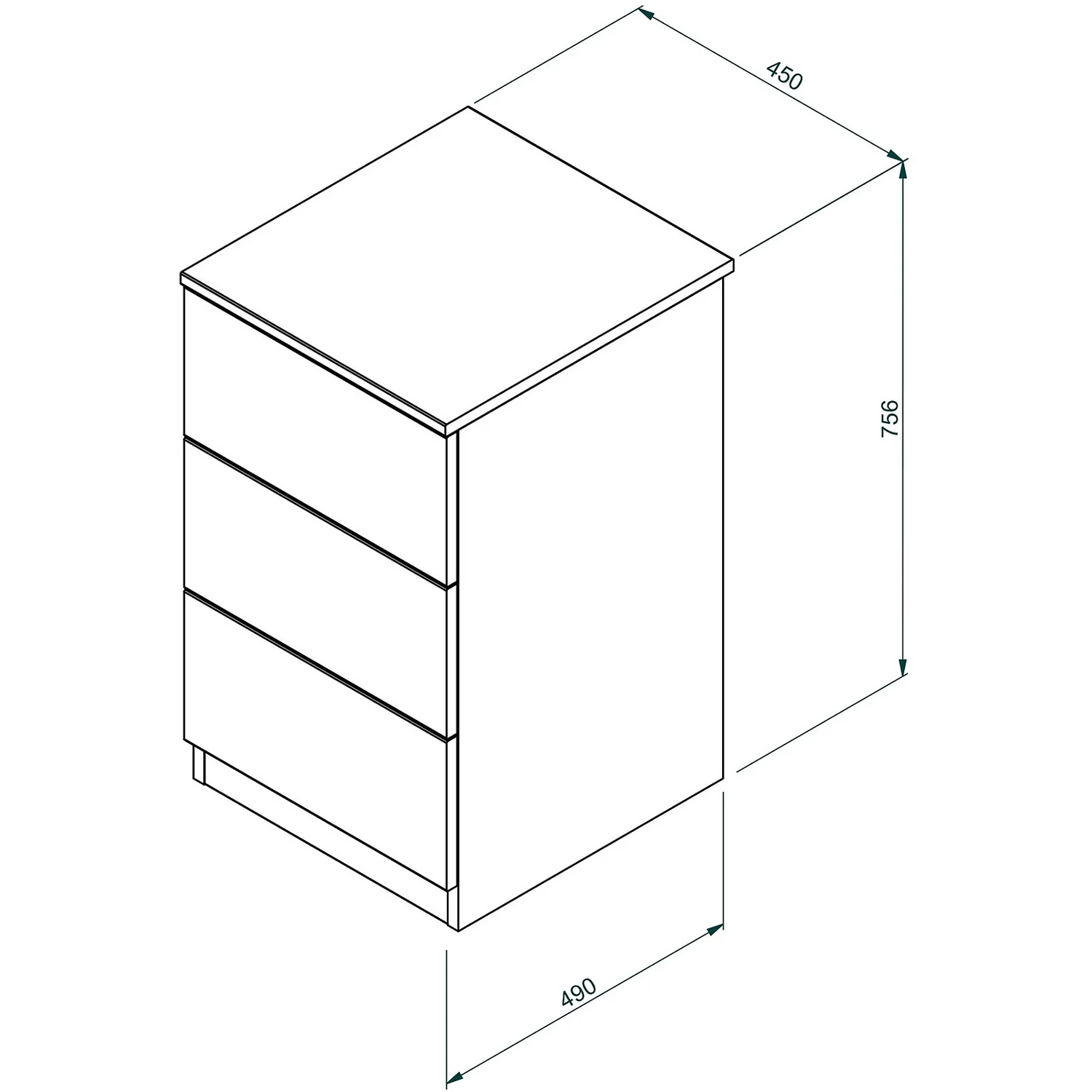 House Beautiful Honest Narrow Chest Of Drawers - Gloss White Slab (W) 450mm X (H) 756mm 5 House Beautiful Honest Narrow Chest Of Drawers - Gloss White Slab (W) 450mm X (H) 756mm - Image 5