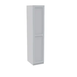 House Beautiful Realm Single Wardrobe, White Carcass - White Shaker Door (W) 450mm X (H) 2196mm