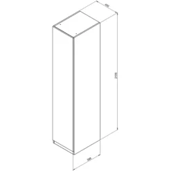 House Beautiful Escape Single Wardrobe, White Carcass - Gloss White Handleless Door (W) 450mm X (H) 2196mm 7 House Beautiful Escape Single Wardrobe, White Carcass - Gloss White Handleless Door (W) 450mm X (H) 2196mm -Curver Shop 13999829 1865005575799215