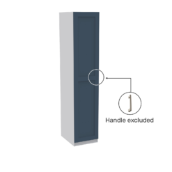 House Beautiful Realm Single Wardrobe, White Carcass - Navy Blue Shaker Door (W) 450mm X (H) 2196mm -Curver Shop 13999830 1695007373492770