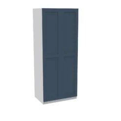 House Beautiful Realm Double Wardrobe, White Carcass - Navy Blue Shaker Doors (W) 900mm X (H) 2196mm