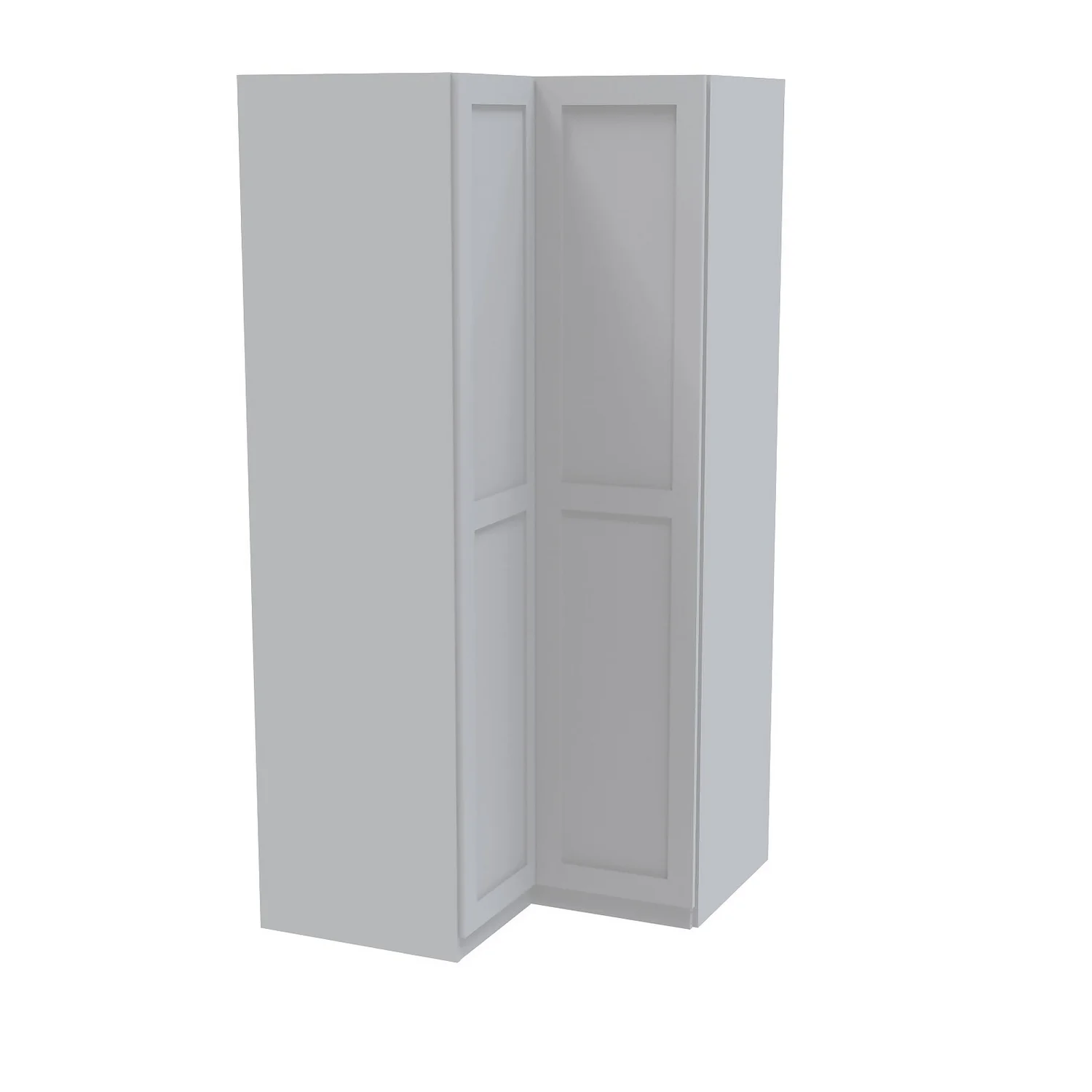 House Beautiful Realm Corner Wardrobe, White Carcass - White Shaker Doors (W) 1053mm X (H) 2196mm 1 House Beautiful Realm Corner Wardrobe, White Carcass - White Shaker Doors (W) 1053mm X (H) 2196mm