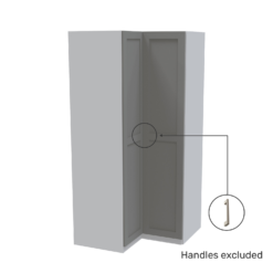 House Beautiful Realm Corner Wardrobe, White Carcass - Grey Shaker Doors (W) 1053mm X (H) 2196mm -Curver Shop 13999859 5815005575069435