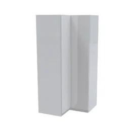House Beautiful Escape Corner Wardrobe, White Carcass - Gloss White Handleless Doors (W) 1053mm X (H) 2196mm