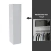 House Beautiful Honest Fitted Look Single Wardrobe, White Carcass - Gloss White Slab Door (W) 490mm X (H) 2226mm