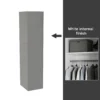 House Beautiful Honest Fitted Look Single Wardrobe, White Carcass - Gloss Grey Slab Door (W) 490mm X (H) 2226mm