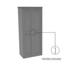House Beautiful Realm Fitted Look Double Wardrobe, White Carcass - Grey Shaker Doors (W) 1001mm X (H) 2256mm 7 House Beautiful Realm Fitted Look Double Wardrobe, White Carcass - Grey Shaker Doors (W) 1001mm X (H) 2256mm -Curver Shop 13999875 1765006037211590