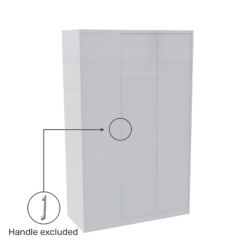 House Beautiful Honest Fitted Look Triple Wardrobe, White Carcass - Gloss White Slab Doors (W) 1390mm X (H) 2226mm 6 House Beautiful Honest Fitted Look Triple Wardrobe, White Carcass - Gloss White Slab Doors (W) 1390mm X (H) 2226mm -Curver Shop 13999887 5555005574756097