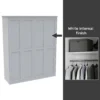 House Beautiful Realm Fitted Look Quad Wardrobe, White Carcass - White Shaker Doors (W) 1901mm X (H) 2256mm