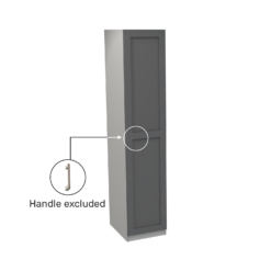 House Beautiful Realm Single Wardrobe, Grey Carcass - Carbon Grey Shaker Door (W) 450mm X (H) 2196mm 7 House Beautiful Realm Single Wardrobe, Grey Carcass - Carbon Grey Shaker Door (W) 450mm X (H) 2196mm -Curver Shop 13999912 4205014911582075