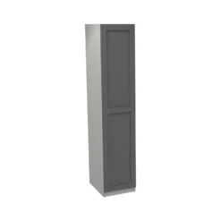 House Beautiful Realm Single Wardrobe, Grey Carcass - Carbon Grey Shaker Door (W) 450mm X (H) 2196mm