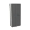 House Beautiful Realm Double Wardrobe, Grey Carcass - Carbon Grey Shaker Doors (W) 900mm X (H) 2196mm