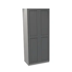House Beautiful Realm Double Wardrobe, Grey Carcass - Carbon Grey Shaker Doors (W) 900mm X (H) 2196mm