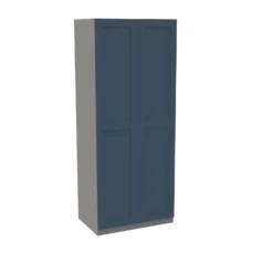 House Beautiful Realm Double Wardrobe, Grey Carcass - Navy Blue Shaker Doors (W) 900mm X (H) 2196mm