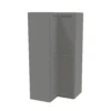 House Beautiful Realm Corner Wardrobe, Grey Carcass - Grey Shaker Doors (W) 1053mm X (H) 2196mm