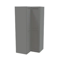 House Beautiful Realm Corner Wardrobe, Grey Carcass - Grey Shaker Doors (W) 1053mm X (H) 2196mm