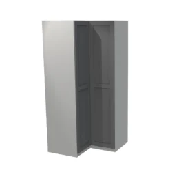 House Beautiful Realm Corner Wardrobe, Grey Carcass - Carbon Grey Shaker Doors (W) 1053mm X (H) 2196mm